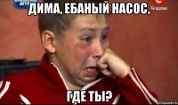 дима, ебаный насос, где ты?