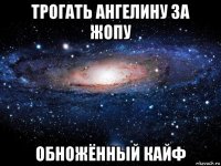 трогать ангелину за жопу обножённый кайф