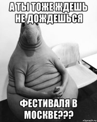 а ты тоже ждешь не дождешься фестиваля в москве???