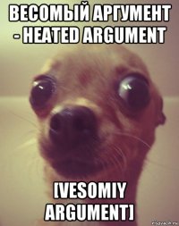 весомый аргумент - heated argument [vesomiy argument]