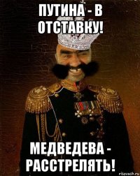 путина - в отставку! медведева - расстрелять!