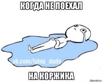 когда не поехал на коржика