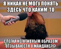 я никак не могу понять здесь что каким-то слегка негативным образом отзываюстя о майдане?!?