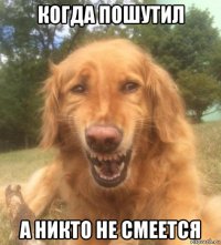 когда пошутил а никто не смеется