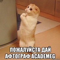  пожалуйста дай афтограф academeg