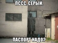 пссс, серый, паспорт надо?