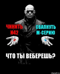 Чинить N42 Свапнуть M-серию Что ты веберешь?