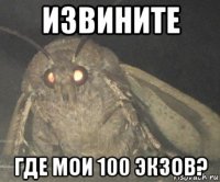 извините где мои 100 экзов?