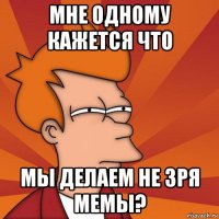 мне одному кажется что мы делаем не зря мемы?