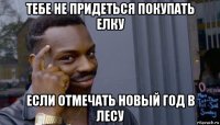 тебе не придеться покупать елку если отмечать новый год в лесу