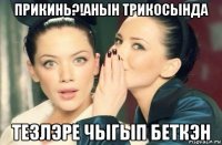 прикинь?!анын трикосында тезлэре чыгып беткэн