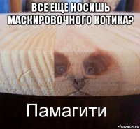 все еще носишь маскировочного котика? 