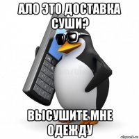 ало это доставка суши? высушите мне одежду