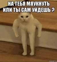 на тебя мяукнуть или ты сам уйдешь ? 