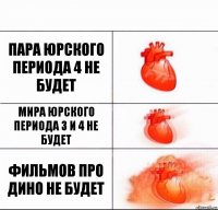 пара юрского периода 4 не будет Мира юрского периода 3 и 4 не будет Фильмов про дино не будет