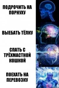 Подрочить на порнуху Выебать тёлку Спать с трёхмастной кошкой Поехать на перевозку