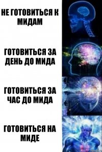 не готовиться к мидам готовиться за день до мида готовиться за час до мида готовиться на миде