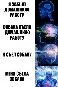 Я забыл домашнюю работу Собака съела домашнюю работу Я съел собаку МЕНЯ СЪЕЛА СОБАКА