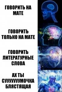 говорить на мате говорить только на мате говорить литературные слова ах ты СУУУУУУУмочка блястящая