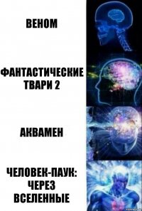 Веном фантастические твари 2 Аквамен Человек-паук: через вселенные