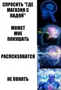 Спросить "где магазин с вадой" Может
Мне
Покушать Распсизоватся Не понять