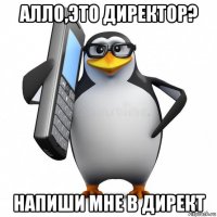 алло,это директор? напиши мне в директ