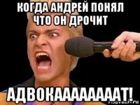 когда андрей понял что он дрочит адвокаааааааат!