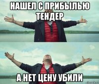 нашел с прибылью тендер а нет цену убили