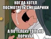 когда хотел посмотреть смешарики а по телеку только порнуха