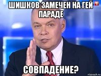 шишков замечен на гей параде совпадение?