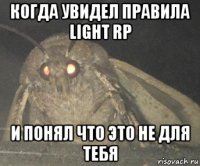 когда увидел правила light rp и понял что это не для тебя