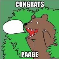 congrats paage