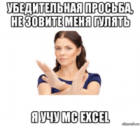 убедительная просьба, не зовите меня гулять я учу mc excel