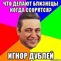 что делают близнецы когда ссорятся? игнор дублей