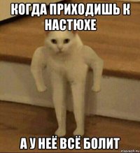 когда приходишь к настюхе а у неё всё болит