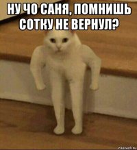 ну чо саня, помнишь сотку не вернул? 