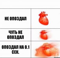 не опоздал чуть не опоздал опоздал на 0.1 сек.