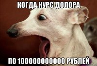 когда курс долора по 100000000000 рублей