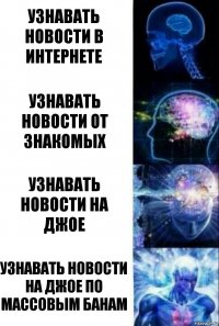 Узнавать новости в интернете Узнавать новости от знакомых Узнавать новости на джое Узнавать новости на джое по массовым банам