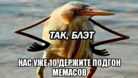  нас уже 10 держите подгон мемасов