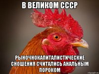 в великом ссср рыночнокапиталистические сношения считались анальным пороком