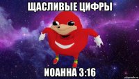 щасливые цифры иоанна 3:16