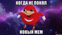 когда не понял новый мем