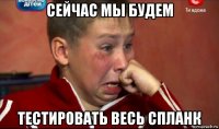 сейчас мы будем тестировать весь спланк