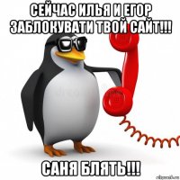 сейчас илья и егор заблокувати твой сайт!!! саня блять!!!