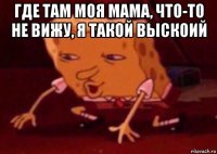 где там моя мама, что-то не вижу, я такой выскоий 