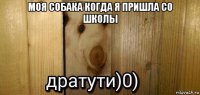 моя собака когда я пришла со школы 