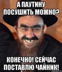 а паутину посушить можно? конечно! сейчас поставлю чайник!