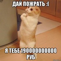 дай пожрать :( я тебе 190000000000 руб