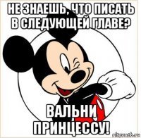 не знаешь, что писать в следующей главе? вальни принцессу!